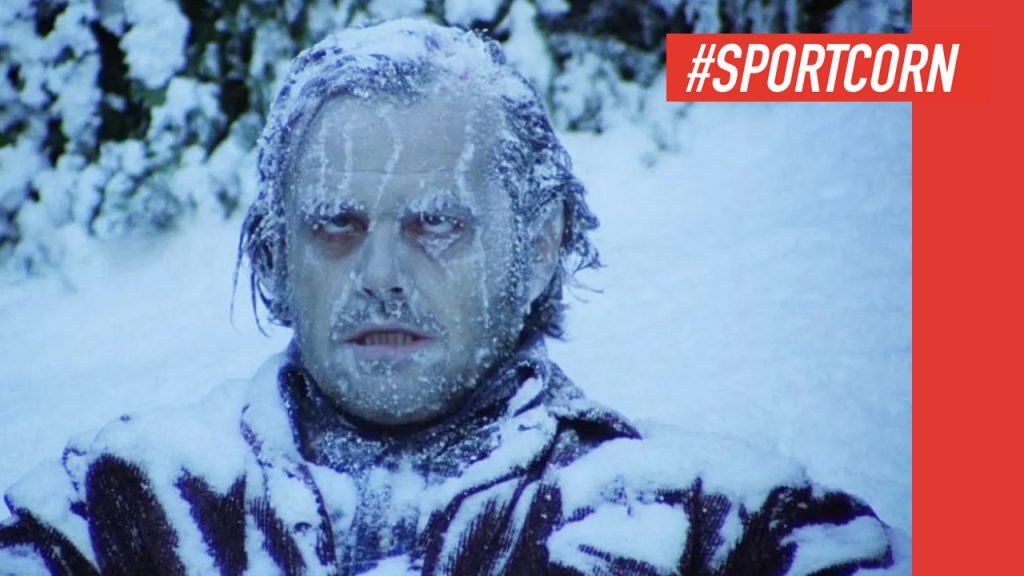Jack Nicholson nel finale di Shining.
