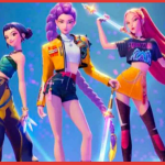 Le tre protagoniste di KPop Demon Hunters – Rumi, Mira e Zoey – pronte a salire sul palco nei panni delle Huntr/X.