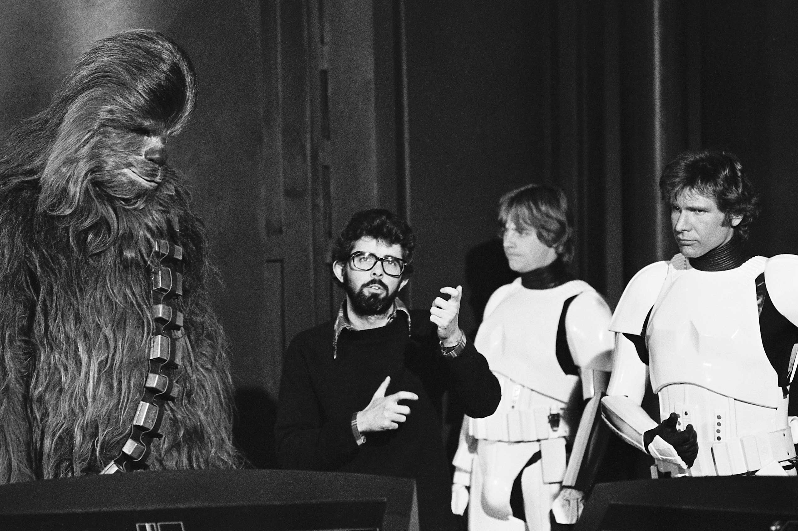 Harrison Ford on Star Wars set
